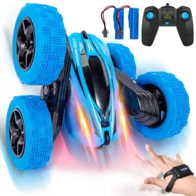 WHIZMAX RC Stunt Car Watch Gesture Sensor Car 4WD 360¡ã Rotating Car Blue