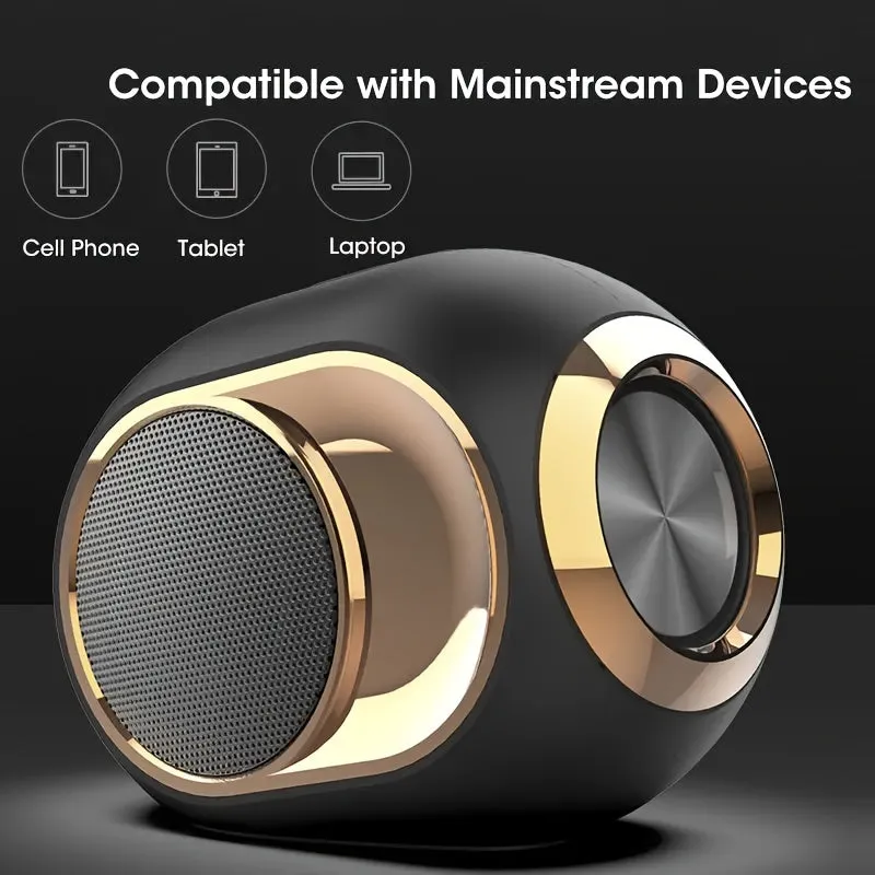X6 Wireless 5.2 Speaker - Powerful High Volume Bass - Portable for Outdoor Activities and Camping - FM Radio - Compatible with Phones, Tablets, Laptops