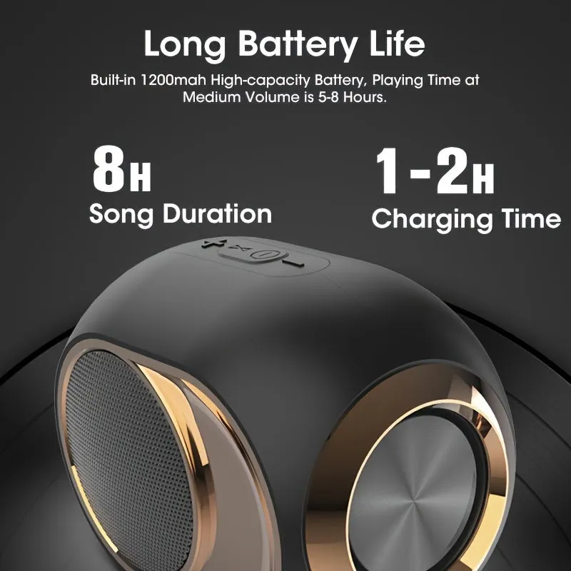 X6 Wireless 5.2 Speaker - Powerful High Volume Bass - Portable for Outdoor Activities and Camping - FM Radio - Compatible with Phones, Tablets, Laptops