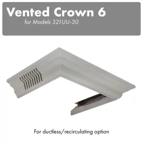 ZLINE Vented Crown Molding Profile 6 For Wall Mount Range Hood (CM6V-300U)